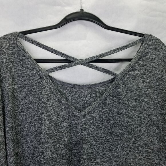 Beyond Yoga Weekend Traveler Pullover 3X Cross Back Long Sleeve Heather Grey USA - Picture 6 of 13
